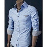 Сорочка чоловіча зі вставками в клітинку, фото 2