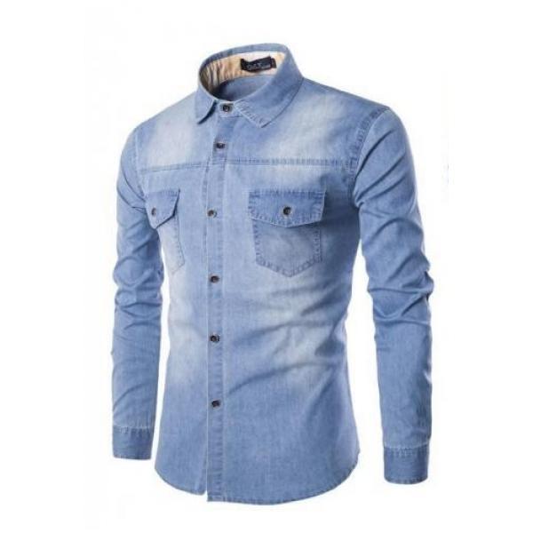 Мужская джинсовая рубашка Denim - фото 2 - id-p52527037