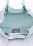 Жіноча шкіряна сумка POOLPARTY Soho Remix блакитна, фото 4