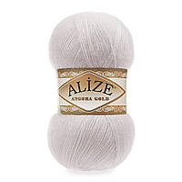 Турецкая пряжа для вязания Alize Angora Gold (ангора голд) 168 белая зима