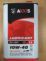Масло моторне напівсинтетичне дизельне AXXIS 10W-40 DZL LIGHT 1л. "AXXIS" - виробництва Польщі