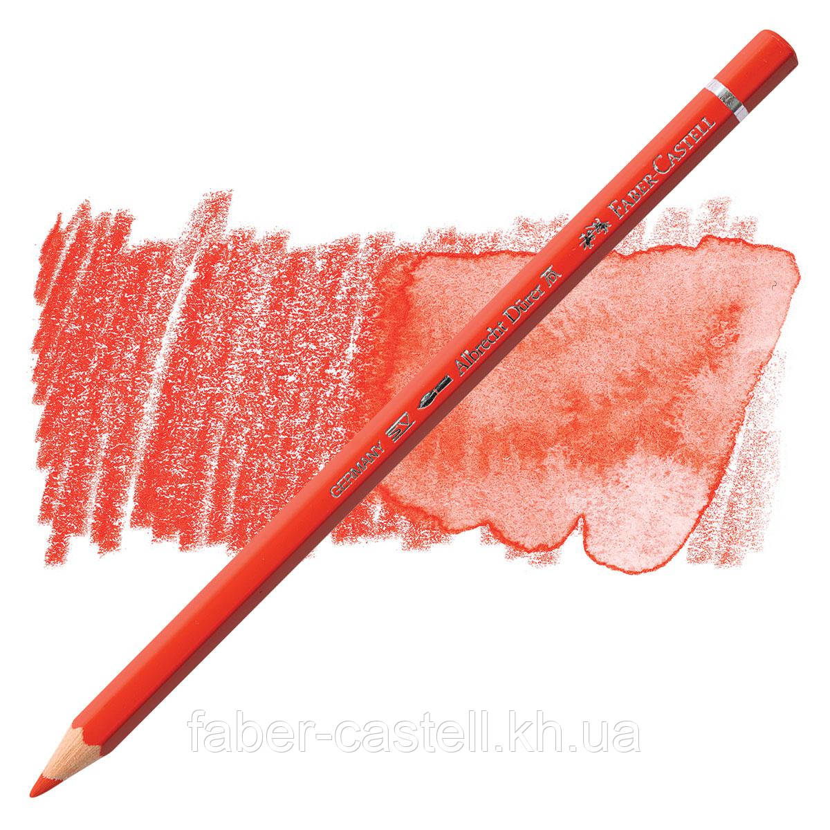 Олівець акварельний кольоровий Faber-Castell A. Dürer колір світло-кадмієвий помаранчевий (Light Cadmium Red) № 117