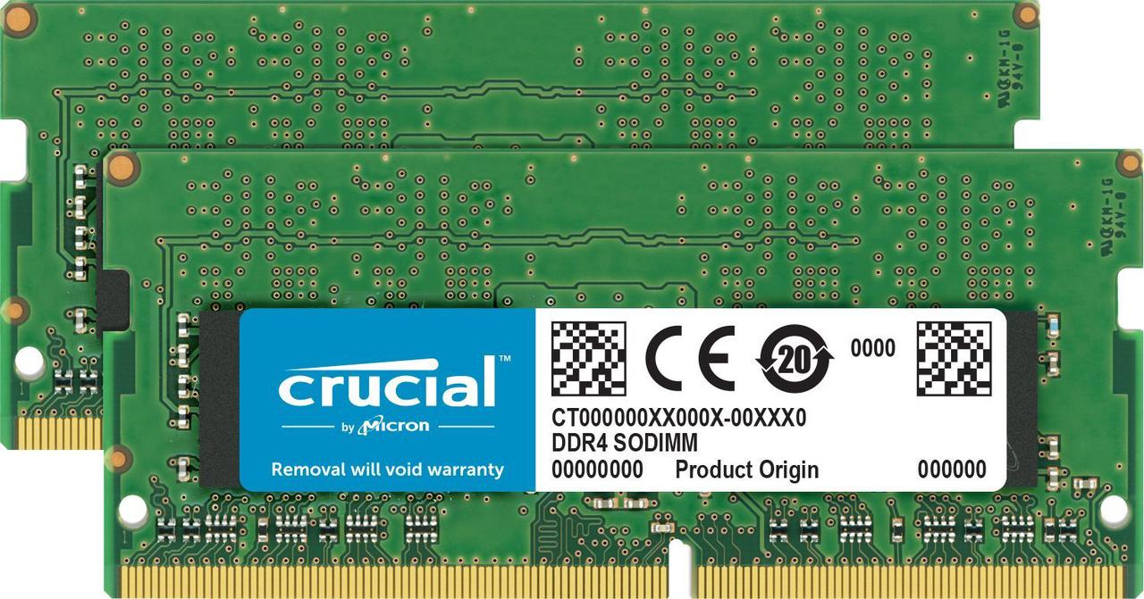 Пам'ять Crucial 32GB Kit (16GBx2) DDR4 2400 MT/s (PC4-19200) для ноутбука, фото 1
