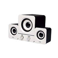 USB колонки для ПК комп'ютерні колонки 2.1 YIDO YD-25 White