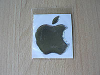 Наклейка s APPLE 50х58х1.9мм хром силіконова контурна епл яблуко яблучко на авто