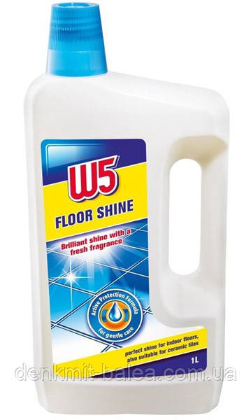 Мийний засіб для догляду за керамічною плиткою, мармуром W5 Floor Shine 1000 мл, фото 1