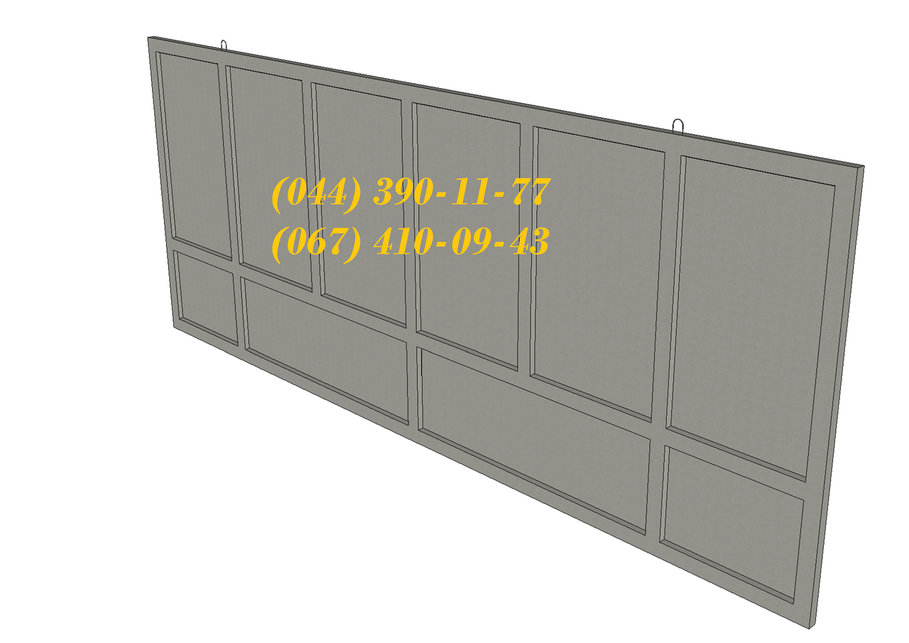 Паркан бетоный секційний Плита ПЗ 60x10, великий вибір ЗБВ. Доставка в будь-яку точку України.