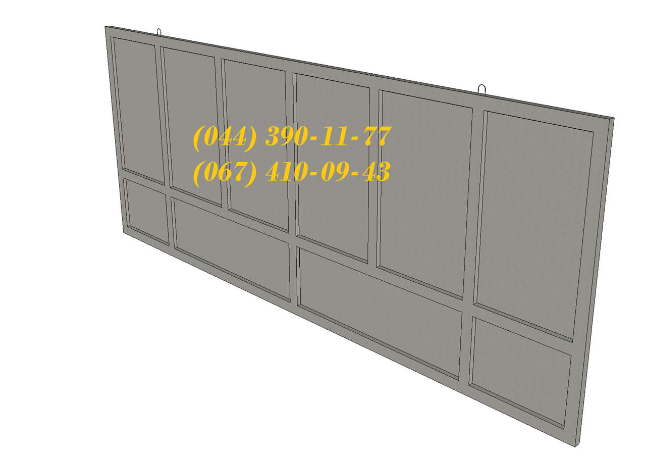 Забор бетоный секционный Плита ПЗ 60x10, большой выбор ЖБИ. Доставка в любую точку Украины. - фото 1 - id-p701830018
