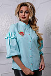 Блуза прямого силуету зі спущеним плечем в 4 кольорах SV 2580-1-2-4, фото 7