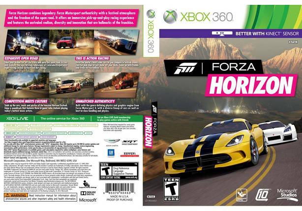 Гра для ігрової консолі Xbox 360, Forza Horizon (ліцензія, ваучер), фото 2