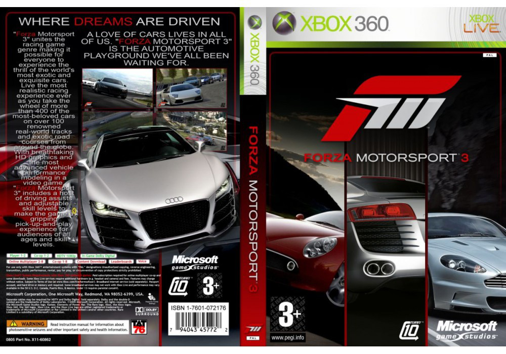 Гра для ігрової консолі Xbox 360, Forza Motorsport 3 (російський текст, ліцензія)