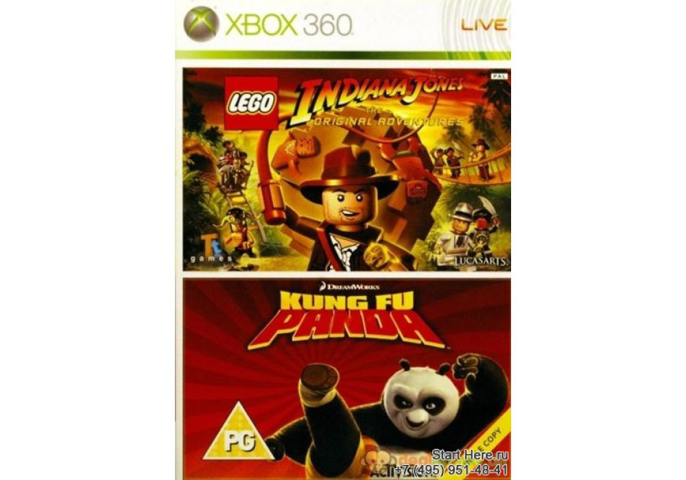 Гра для ігрової консолі Xbox 360, Kung Fu Panda + LEGO Indiana Jones: The Original Adventures (ліцензія)
