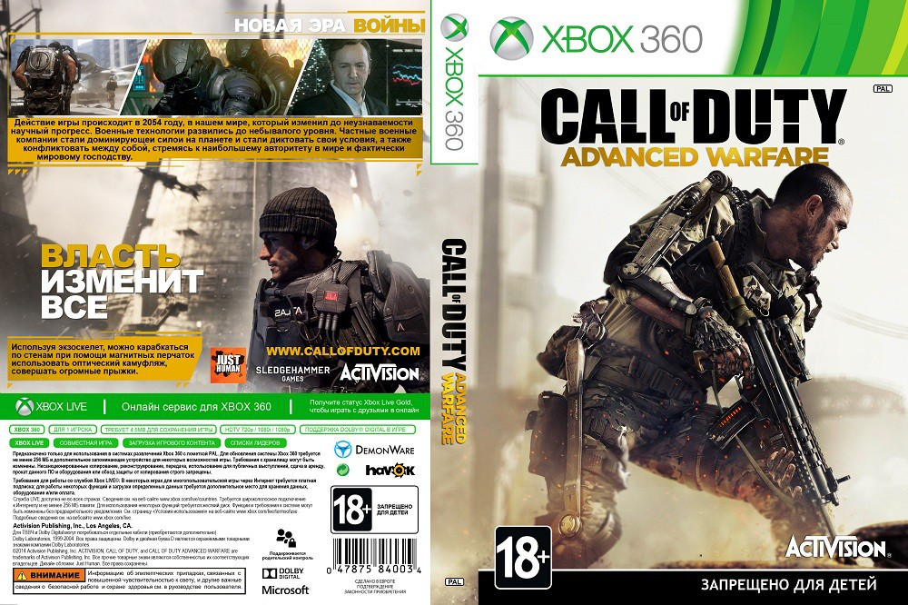 Call of Duty: Advanced Warfare (російський звук і текст) (2 диски, LT 3.0, LT 2.0)