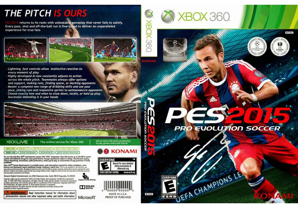 Pro Evolution Soccer 2015 (російський текст, LT 3.0, LT 2.0)