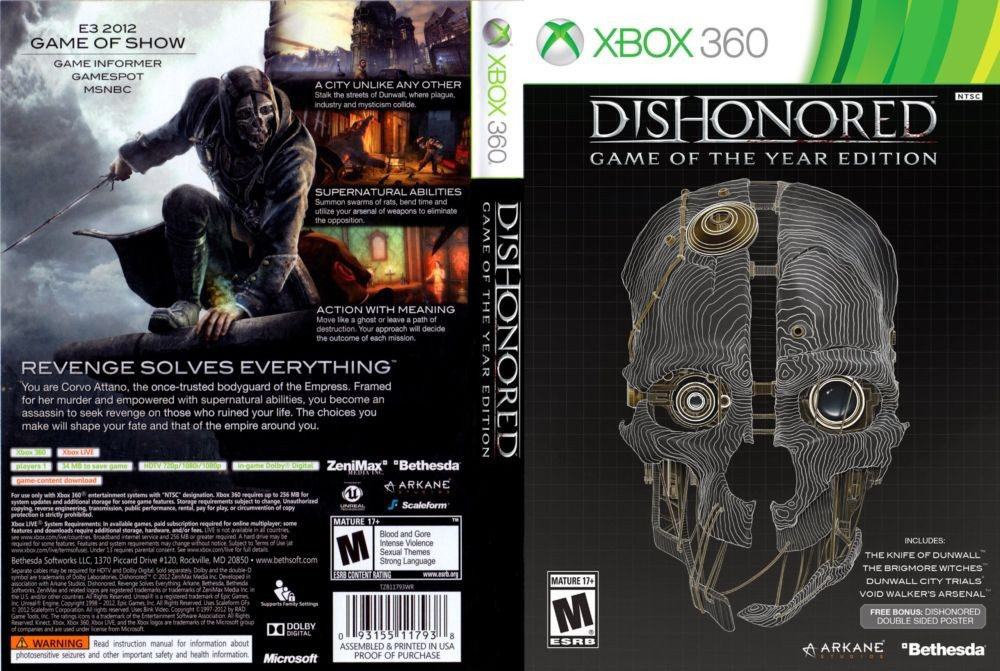 Dishonored Xbox 360 Купить