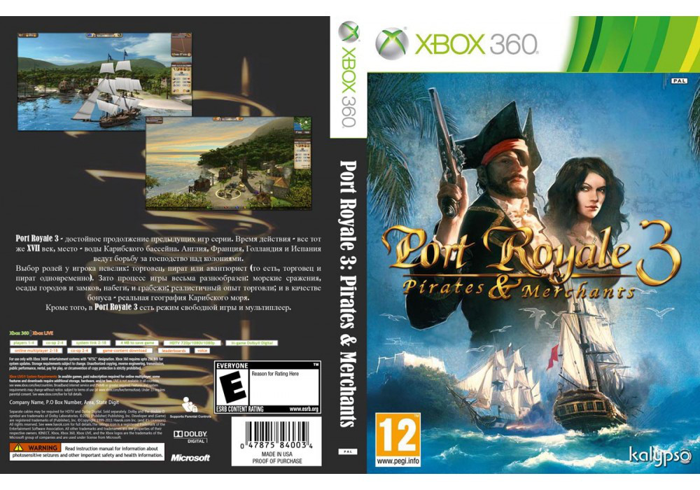 Гра для ігрової консолі Xbox 360, Port Royale 3 : Pirates And Merchants (LT 3.0, LT 2.0) - фото 1 - id-p701875356