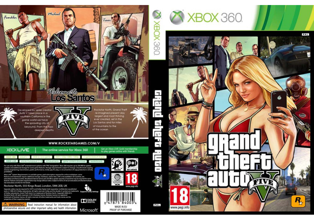GTA V (Grand Theft Auto 5 ) para xbox 360 versão LT 3.0