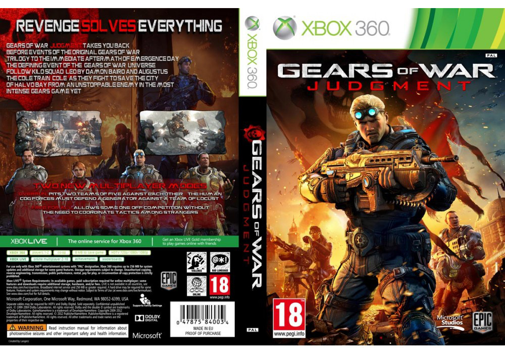Гра для ігрової консолі Xbox 360, Gears of War: Judgment (LT 3.0, LT 2.0)