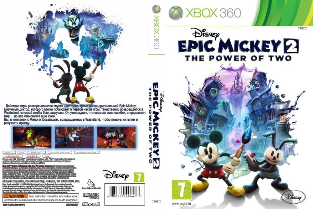 Гра для ігрової консолі Xbox 360, Disney Epic Mickey 2: The Power of Two (LT 3.0, LT 2.0) - фото 1 - id-p701875323