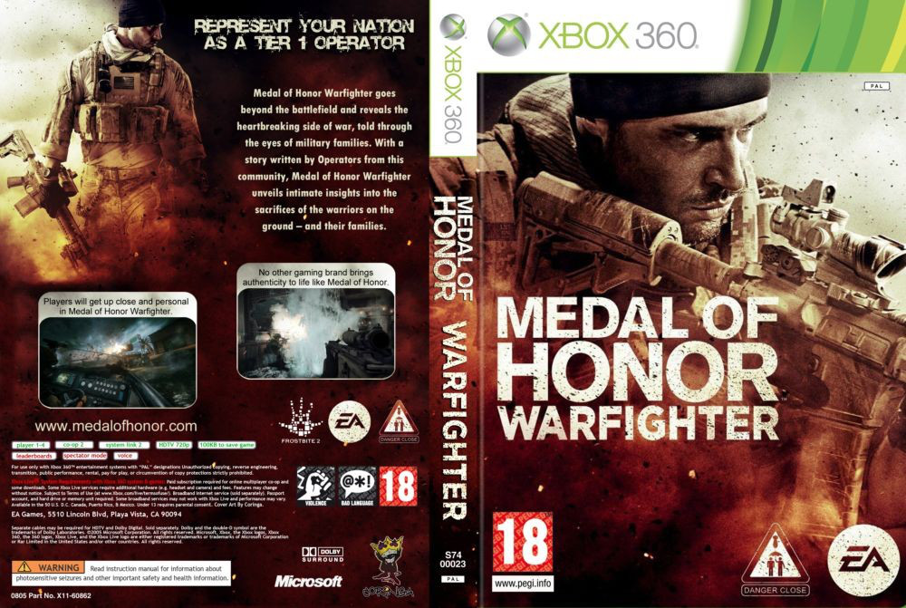 Гра для ігрової консолі Xbox 360, Medal Of Honor: Warfighter (2 диски, LT 3.0, LT 2.0)