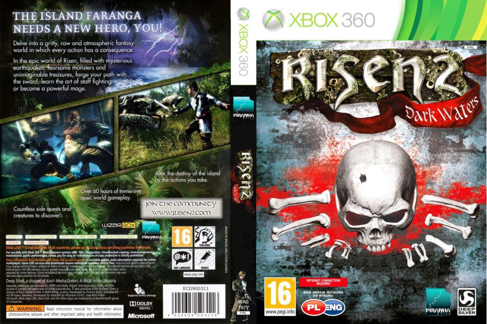 Гра для ігрової консолі Xbox 360, Risen 2: Dark Waters (LT 3.0, LT 2.0)