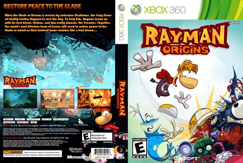 Гра для ігрової консолі Xbox 360, Rayman Origins (LT 3.0, LT 2.0)
