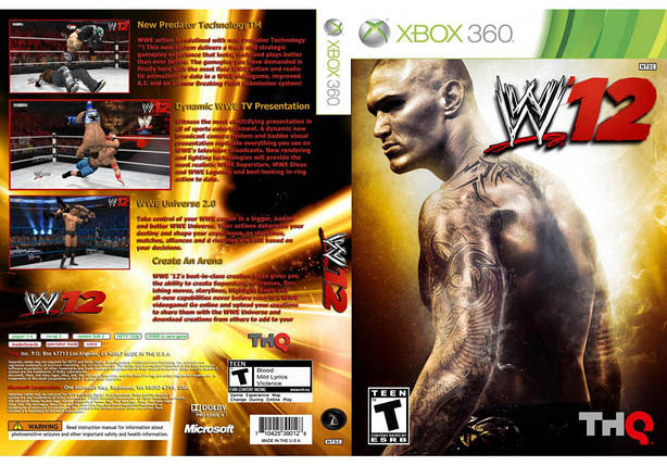 Гра для ігрової консолі Xbox 360, WWE 12 (LT 3.0, LT 2.0), фото 1