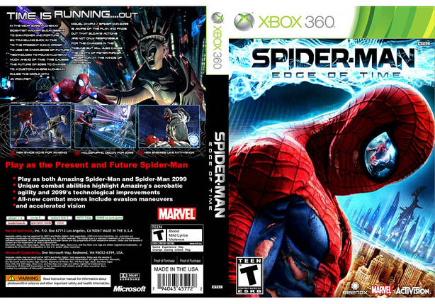 Гра для ігрової консолі Xbox 360, Spider-Man: Edge of Time (LT 3.0, LT 2.0), фото 1