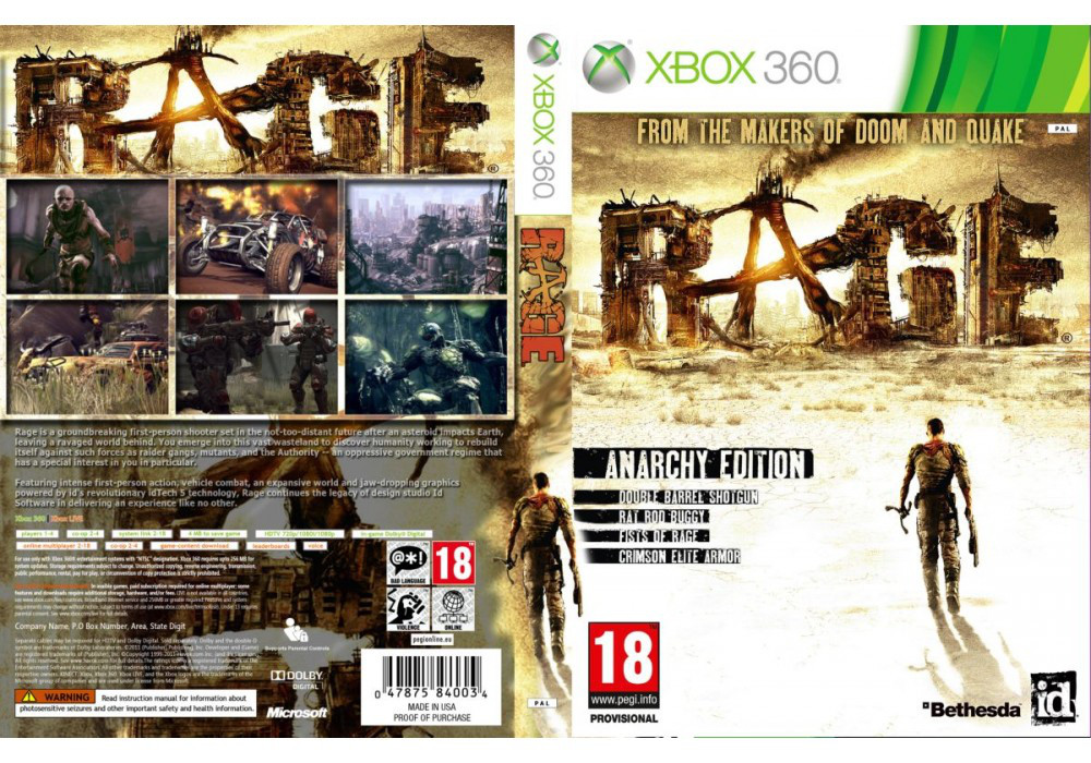 RAGE (2 диски, російський звук і текст, LT 3.0, LT 2.0)