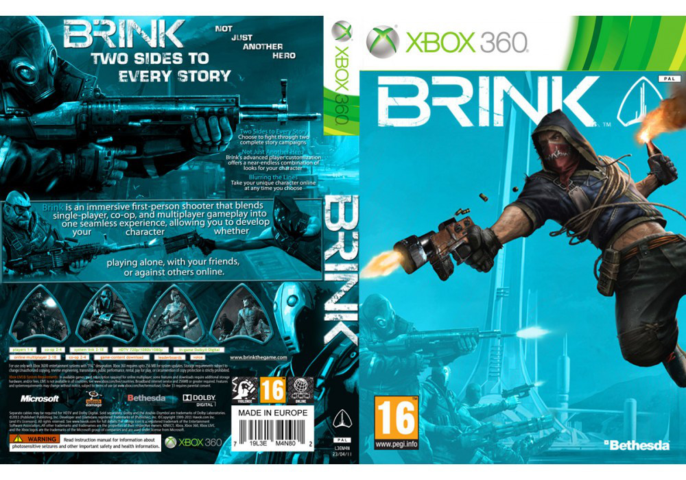 Гра для ігрової консолі Xbox 360, Brink (LT 3.0, LT 2.0) - фото 1 - id-p701875696