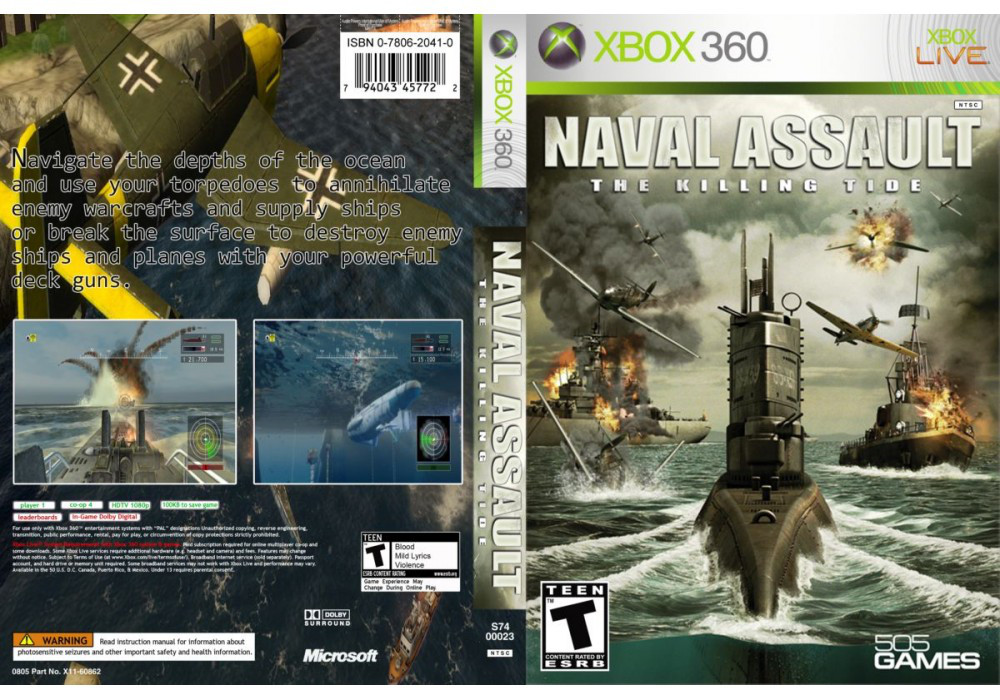 Гра для ігрової консолі Xbox 360, Naval Assault: The Killing Tide (LT 3.0, LT 2.0)