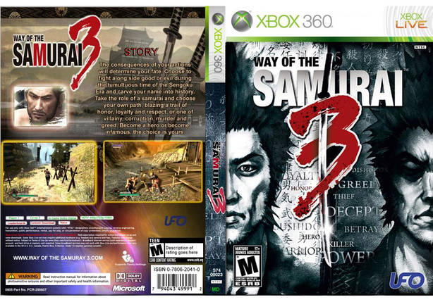 Гра для ігрової консолі Xbox 360, Way of the Samurai 3 (LT 3.0, LT 2.0), фото 1