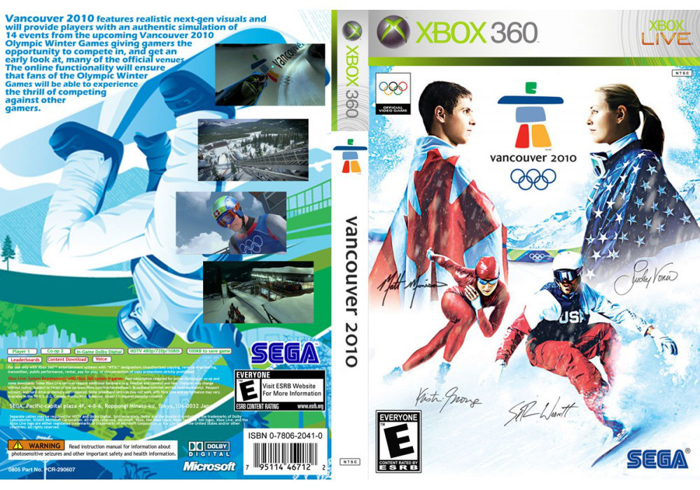Гра для ігрової консолі Xbox 360, Vancouver 2010 (LT 3.0, LT 2.0)
