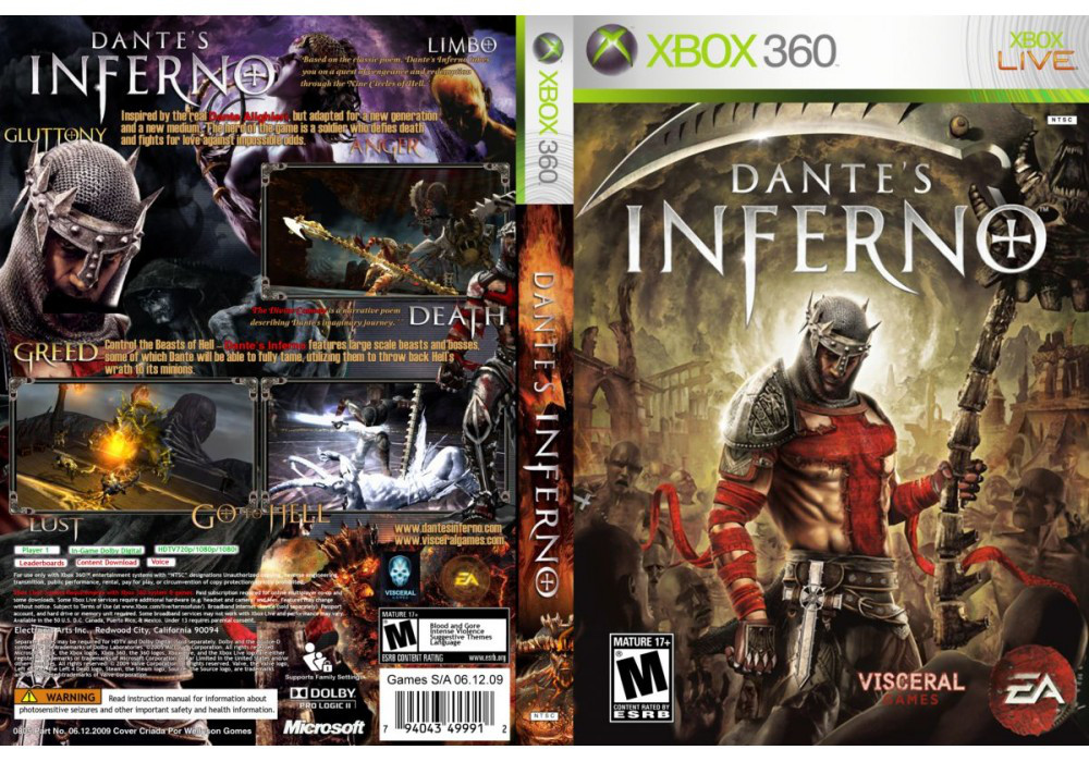 Гра для ігрової консолі Xbox 360, Dante's Inferno (LT 3.0, LT 2.0)