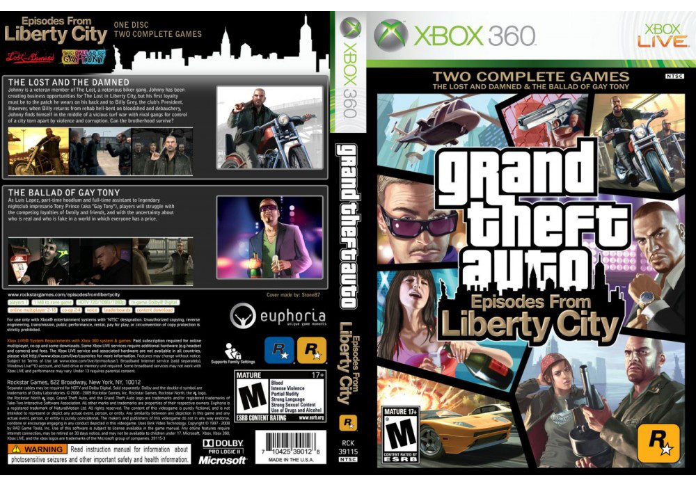Гра для ігрової консолі Xbox 360, Grand Theft Auto: Episodes from Liberty City (LT 3.0, LT 2.0) - фото 1 - id-p701875942