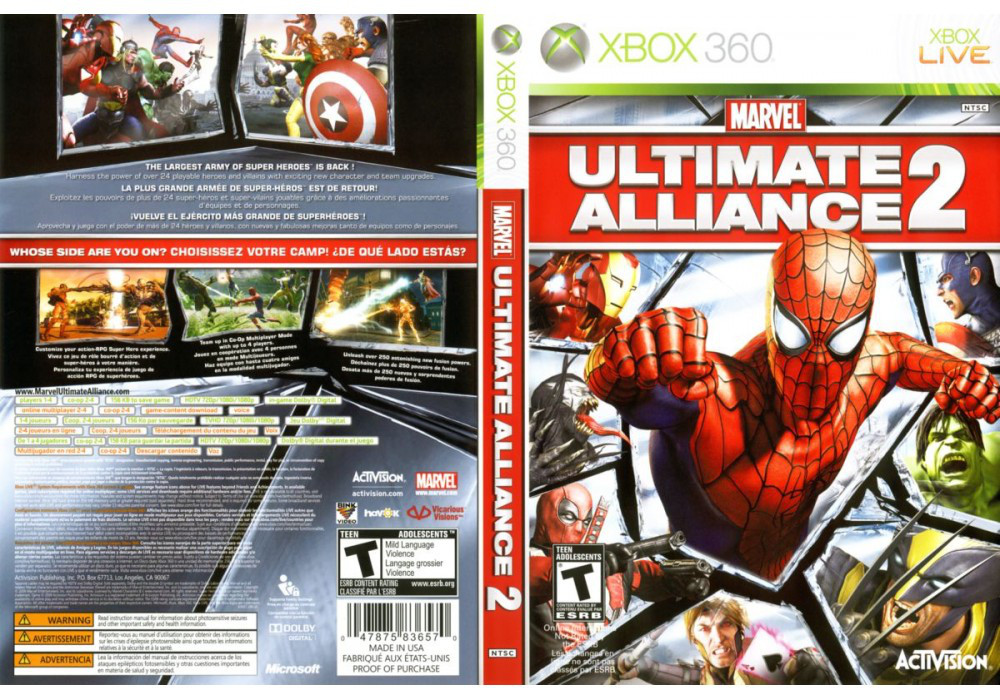 Гра для ігрової консолі Xbox 360, Marvel Ultimate Alliance 2: Fusion (LT 3.0, LT 2.0)