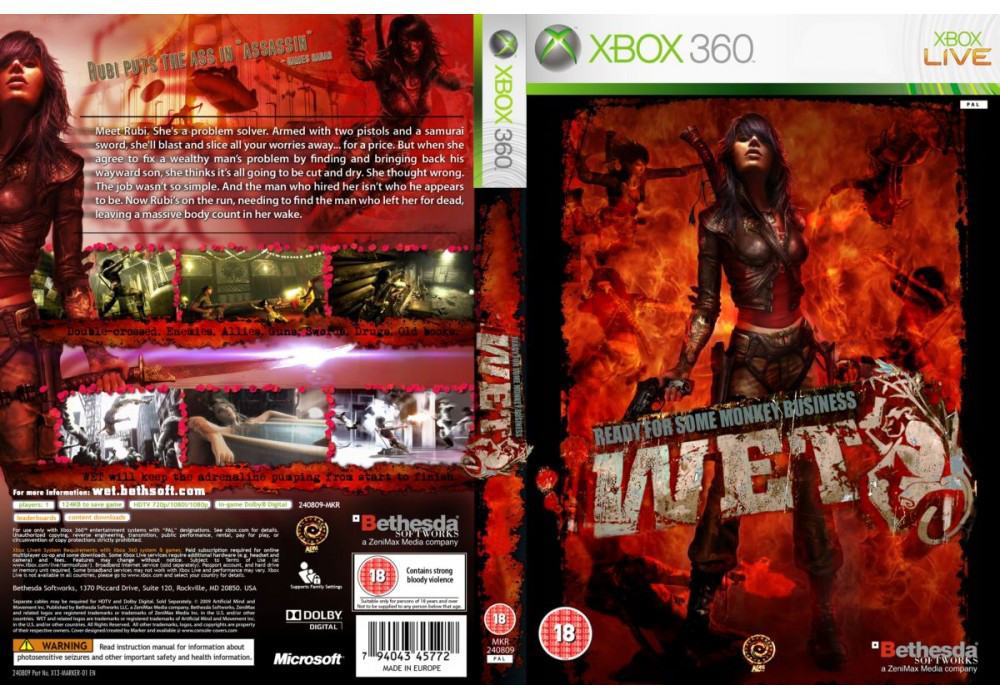 Гра для ігрової консолі Xbox 360, WET (LT 3.0, LT 2.0)