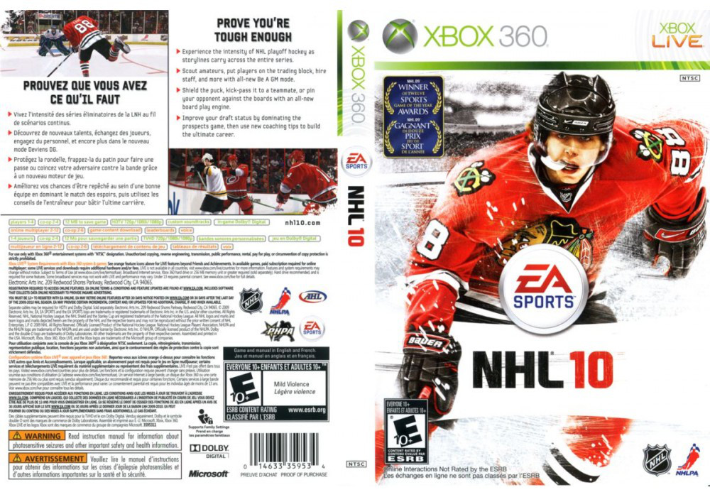 NHL 10 (оф. російський звук і текст, LT 3.0, LT 2.0)