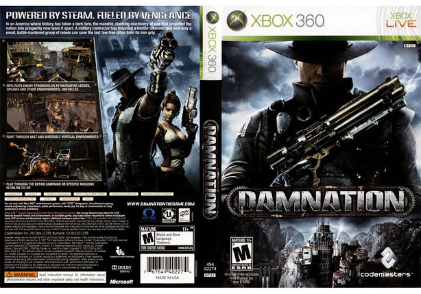 Гра для ігрової консолі Xbox 360, Damnation (LT 3.0, LT 2.0), фото 1
