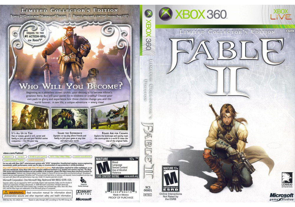 Гра для ігрової консолі Xbox 360, Fable 2: Collector's Edition (LT 3.0, LT 2.0) - фото 1 - id-p701876105