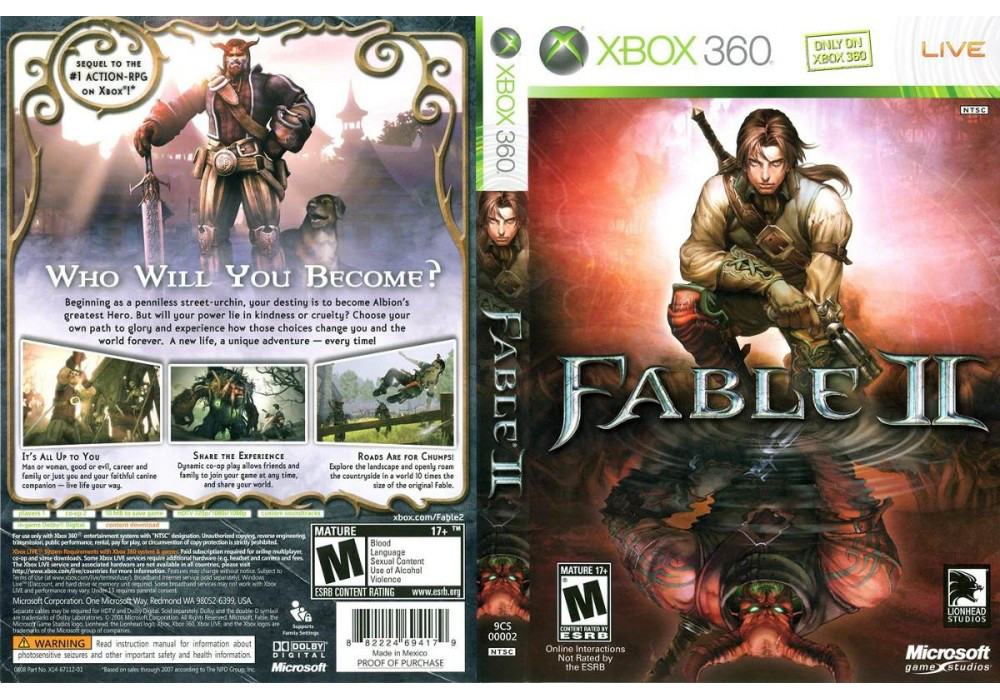 Гра для ігрової консолі Xbox 360, Fable 2 (LT 3.0, LT 2.0)