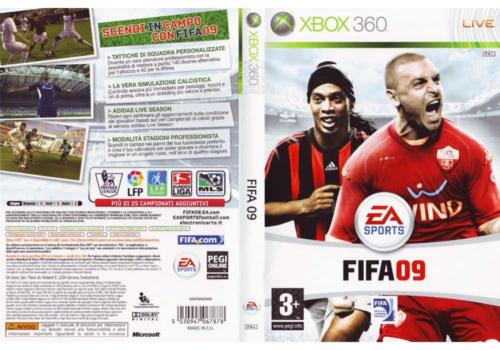 FIFA 09 (оф. російський текст і звук, LT 3.0, LT 2.0)