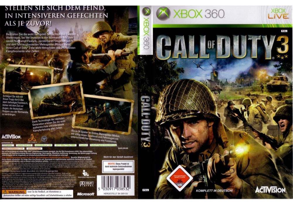 Call of Duty 3 (росська версія, LT 3.0, LT 2.0)