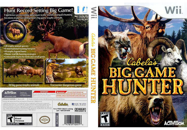 Гра для ігрової консолі Nintendo Wii (PAL), cabela's Big Game Hunter, фото 2