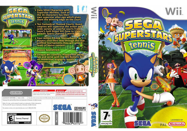 Гра для ігрової консолі Nintendo Wii (PAL), Sega Superstars Tennis, фото 2