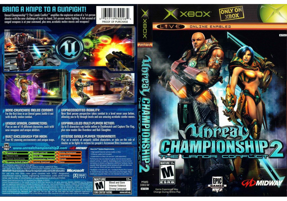 Гра для ігрової консолі Xbox, Unreal Championship 2 The Lianдрi Conflict