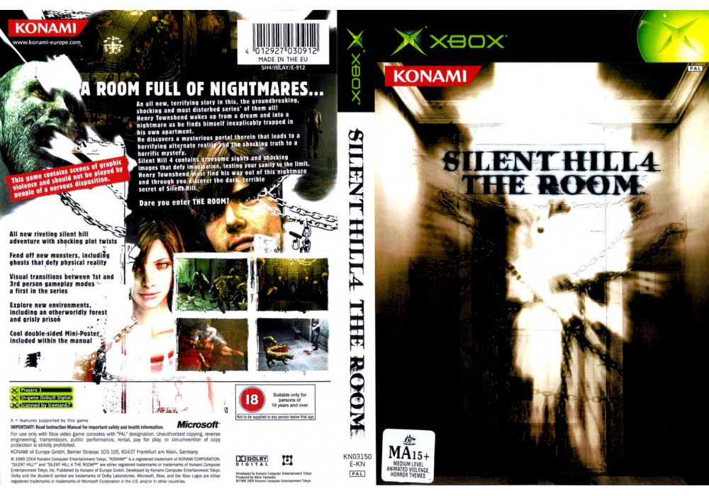 Гра для ігрової консолі Xbox, Silent Hill 4 The Room