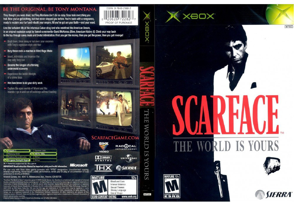 Гра для ігрової консолі Xbox, Scarface The World Is Yours