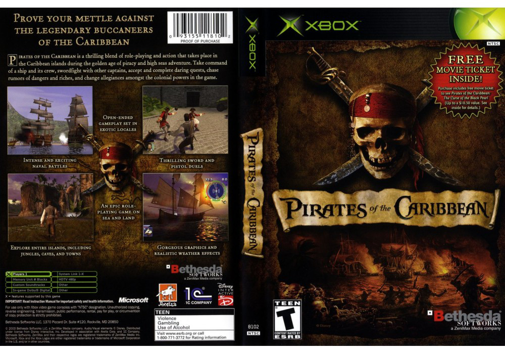 Гра для ігрової консолі Xbox, Pirates Of The Caribbean - фото 1 - id-p701874558