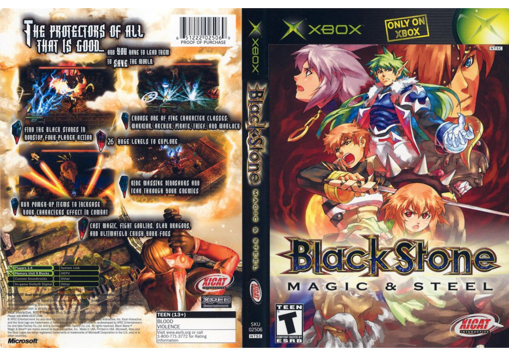 Гра для ігрової консолі Xbox, Blackstone